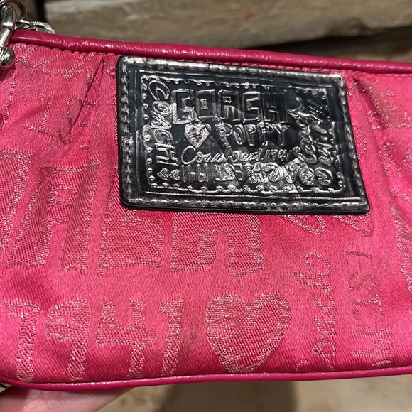Coach Poppy Hot Pink Wristlet - Picture 3 of 6